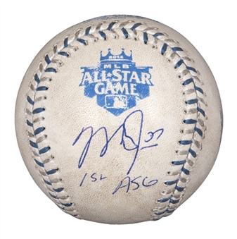 2012 Mike Trout Game Used and Signed/Inscribed "1st ASG" All Star Game Baseball (MLB Authenticated)